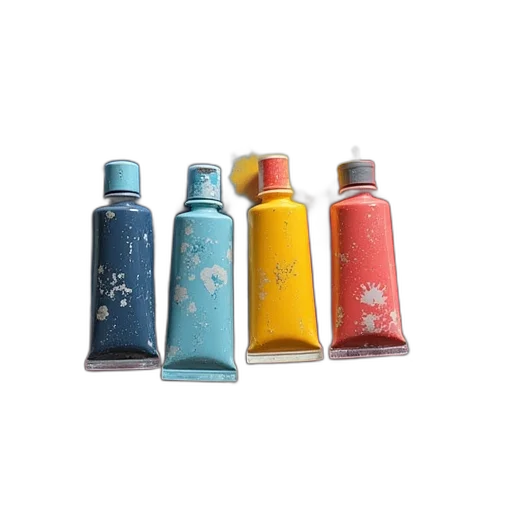 bottle, photorealistic, 3d render, oil painting transparent PNG cut-out