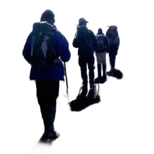 jacket, staff, umbrella, hat transparent PNG cut-out