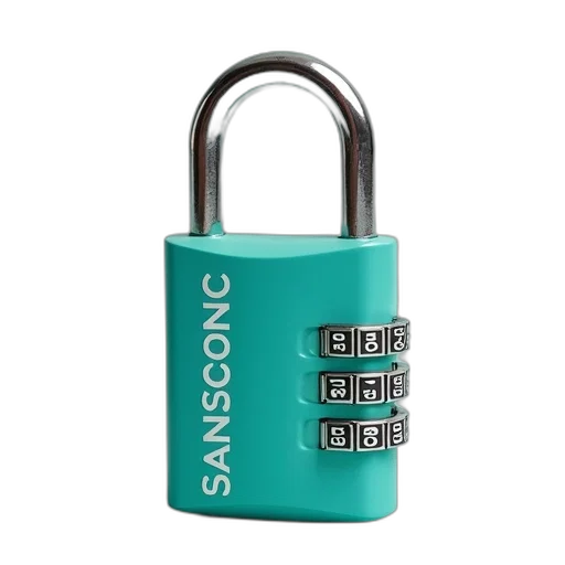 teal-colored, padlock, silver, shackle transparent PNG cut-out