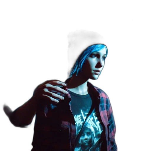 jacket, face, staff, creature transparent PNG cut-out