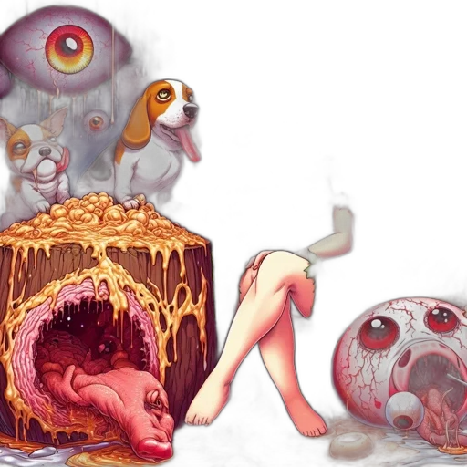 food, creature, concept art, fire transparent PNG cut-out