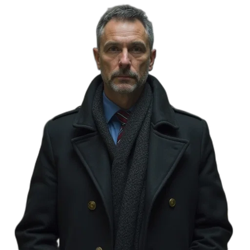 jacket, staff, umbrella, face transparent PNG cut-out