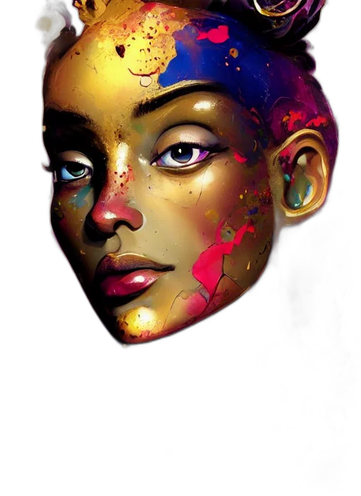 mask, face, crown, jewelry transparent PNG cut-out