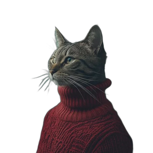 animal, jacket, hat, staff transparent PNG cut-out