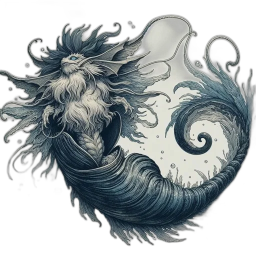 hair, dragon, mask, creature transparent PNG cut-out