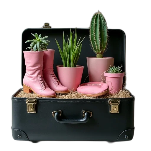 shoes, furniture, 3d render, neon transparent PNG cut-out