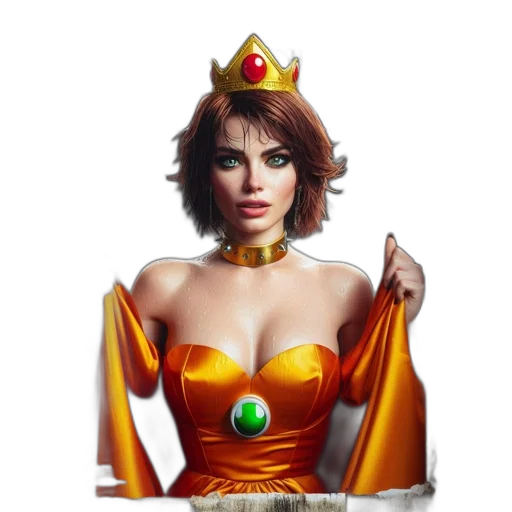 crown, dress, jewelry, fantasy art transparent PNG cut-out