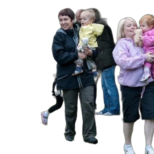 3d render, photorealistic, group, people transparent PNG cut-out