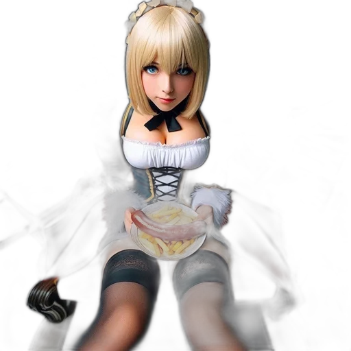 food, robot, dress, 3d render transparent PNG cut-out