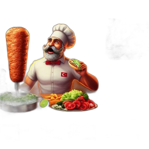 food, staff, concept art, 3d render transparent PNG cut-out