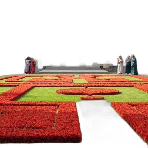 3d render, red, group, people transparent PNG cut-out