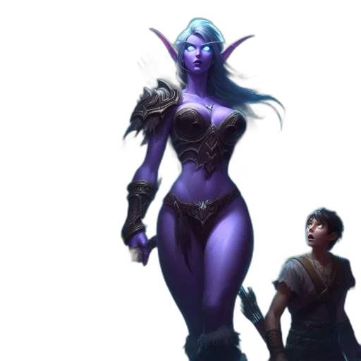 concept art, fantasy art, comic book art, 3d render transparent PNG cut-out