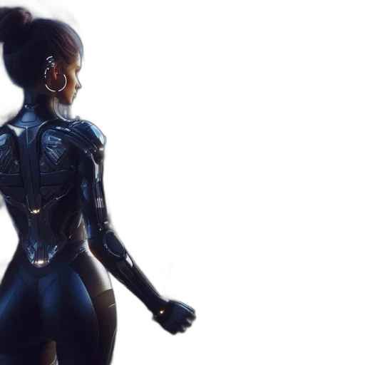 robot, jacket, dress, concept art transparent PNG cut-out