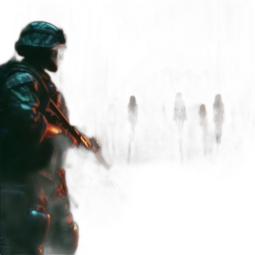 weapon, concept art, cyberpunk, pixel art transparent PNG cut-out