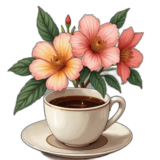 flower, photorealistic, 3d render, oil painting transparent PNG cut-out