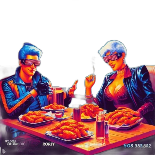 food, jacket, robot, cyberpunk transparent PNG cut-out