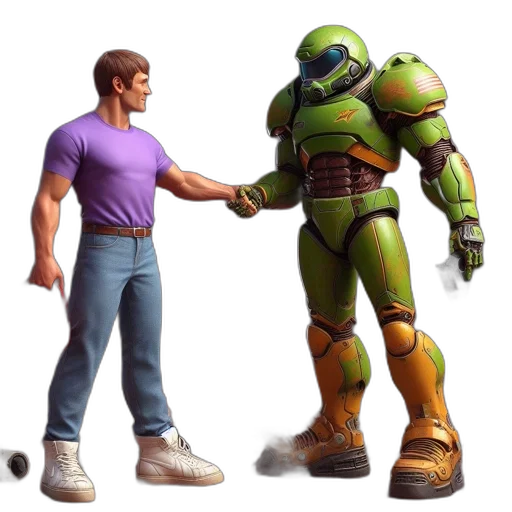 robot, concept art, 3d render, comic book art transparent PNG cut-out