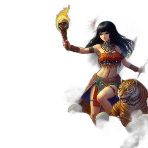 fantasy art, concept art, pixel art, comic book art transparent PNG cut-out