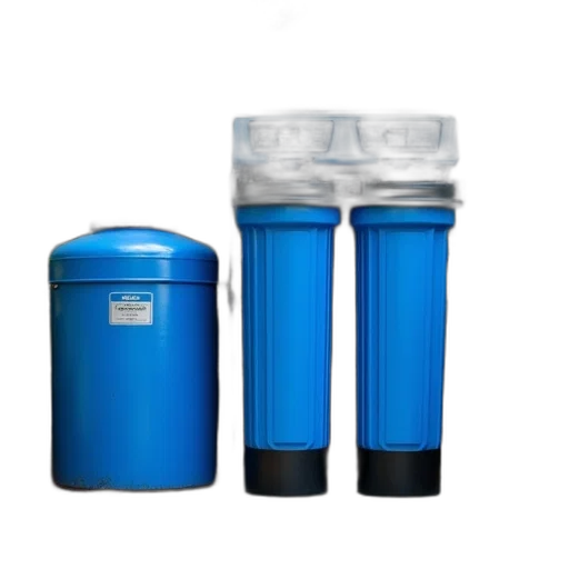 bottle, 3d render, blue, water transparent PNG cut-out