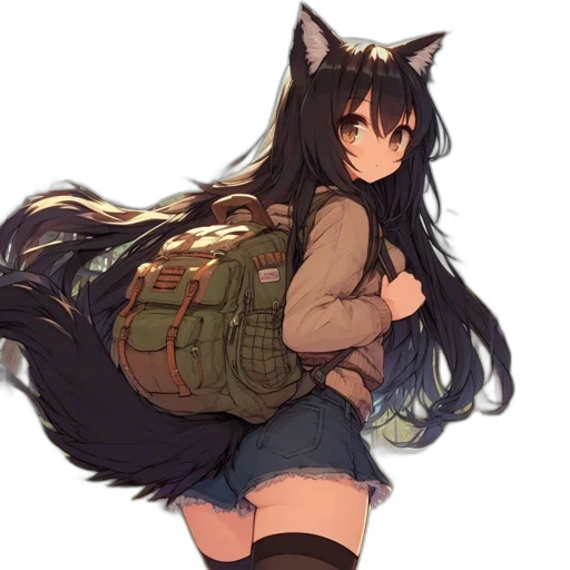 weapon, animal, jacket, staff transparent PNG cut-out