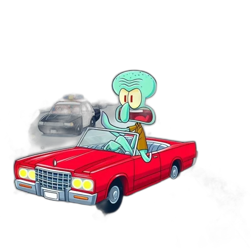 car, robot, creature, jacket transparent PNG cut-out