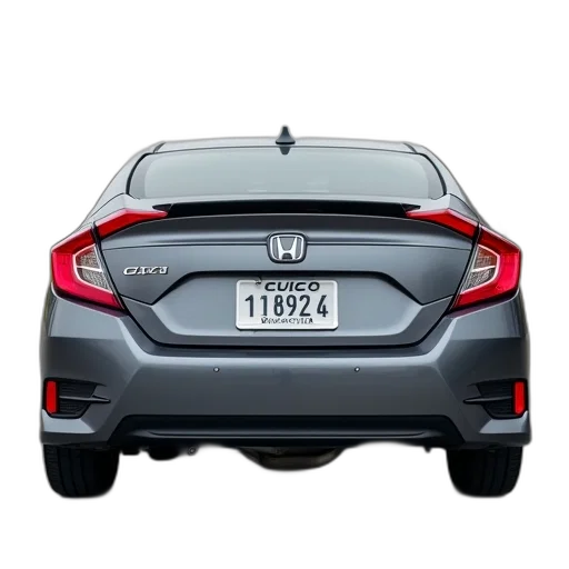 car, grey, honda, civic transparent PNG cut-out