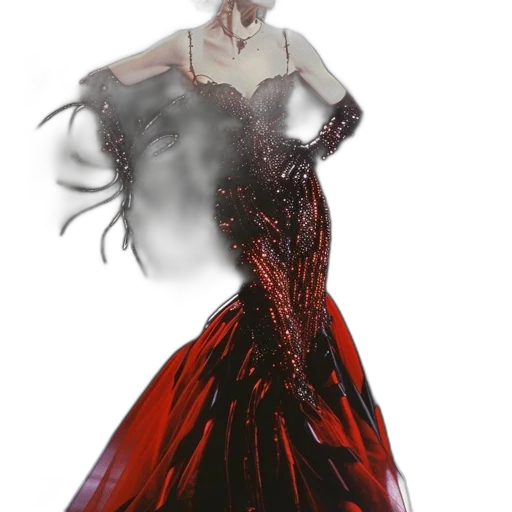 dress, creature, concept art, 3d render transparent PNG cut-out