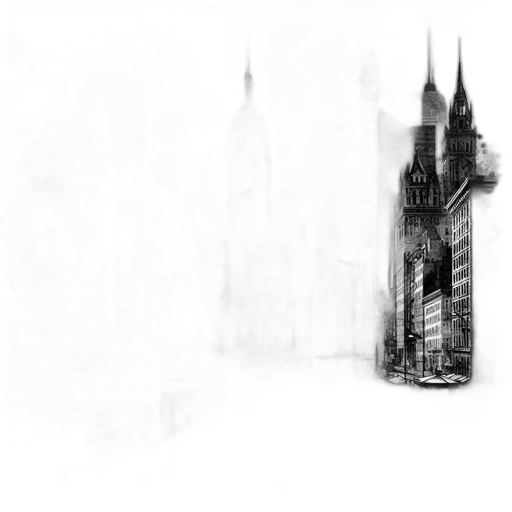 building, concept art, pencil sketch, fantasy art transparent PNG cut-out