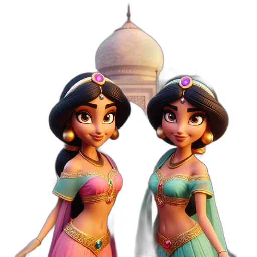 dress, crown, staff, 3d render transparent PNG cut-out