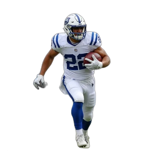 football, player, white, jersey transparent PNG cut-out