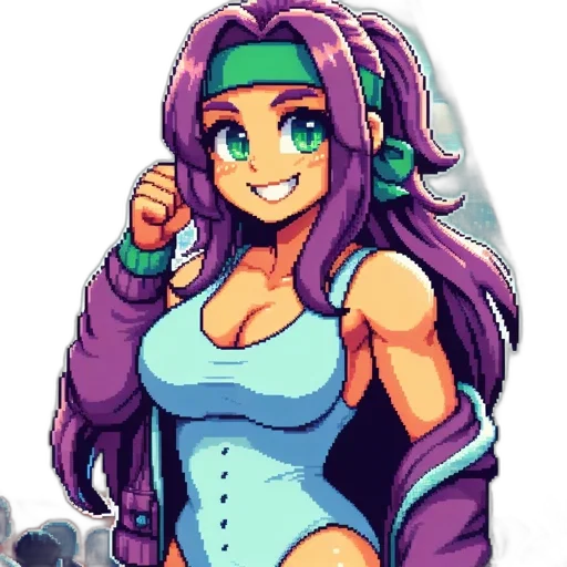 robot, dress, weapon, pixel art transparent PNG cut-out