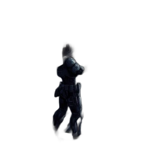 robot, jacket, creature, staff transparent PNG cut-out