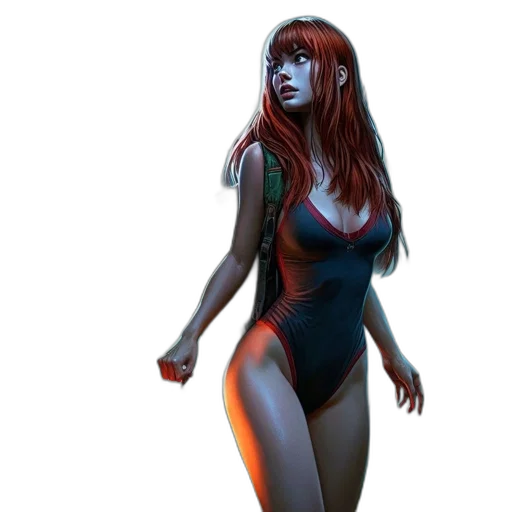 dress, comic book art, concept art, fantasy art transparent PNG cut-out