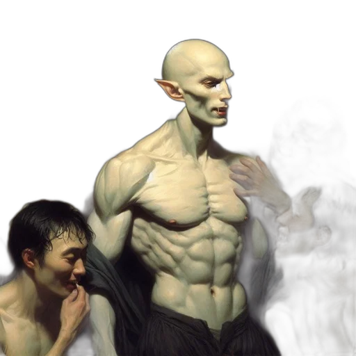 creature, concept art, fantasy art, photorealistic transparent PNG cut-out