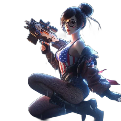 weapon, concept art, cyberpunk, comic book art transparent PNG cut-out