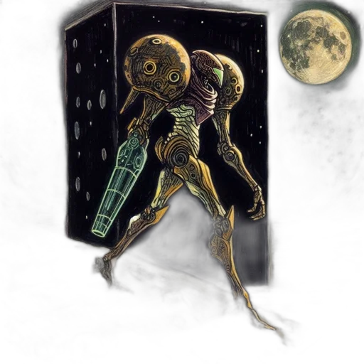 robot, creature, concept art, comic book art transparent PNG cut-out