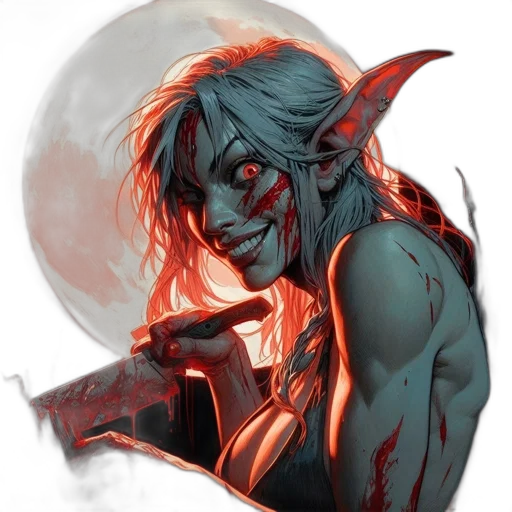 fantasy art, concept art, comic book art, watercolor transparent PNG cut-out