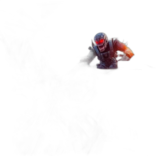 robot, creature, weapon, staff transparent PNG cut-out
