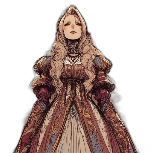 dress, crown, face, fantasy art transparent PNG cut-out