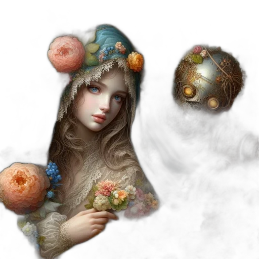 mask, crown, face, fantasy art transparent PNG cut-out