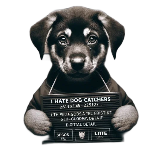 staff, humorous, image, dog transparent PNG cut-out