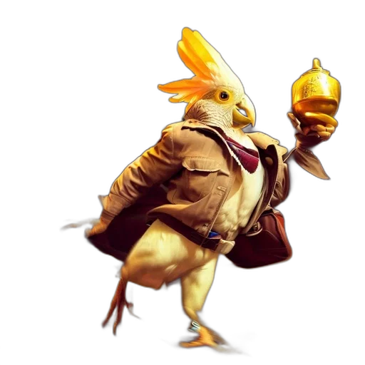staff, animal, dragon, jacket transparent PNG cut-out