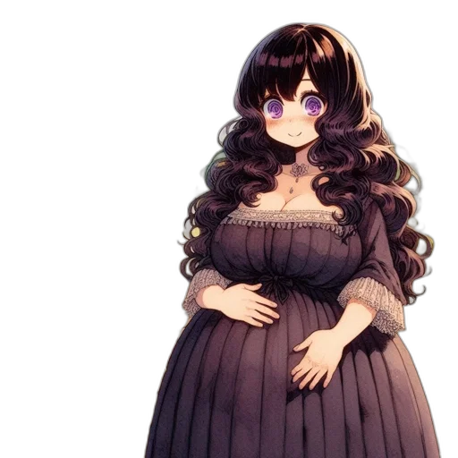 dress, hair, creature, face transparent PNG cut-out