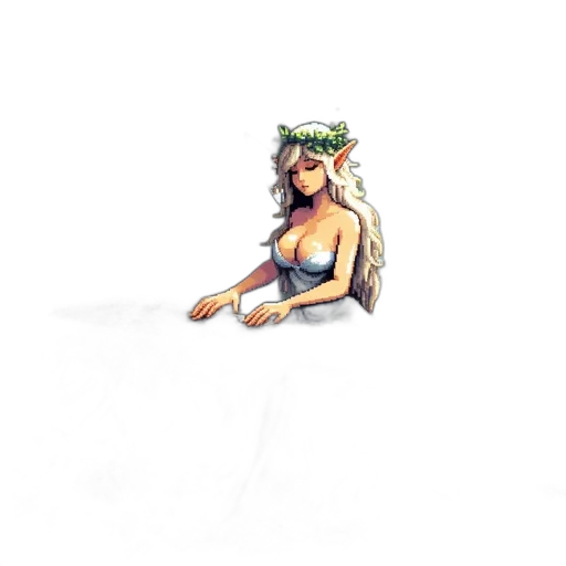 flower, staff, dress, jewelry transparent PNG cut-out