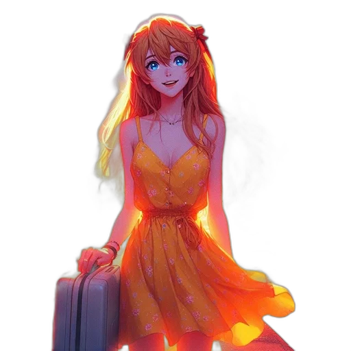 dress, staff, concept art, fantasy art transparent PNG cut-out