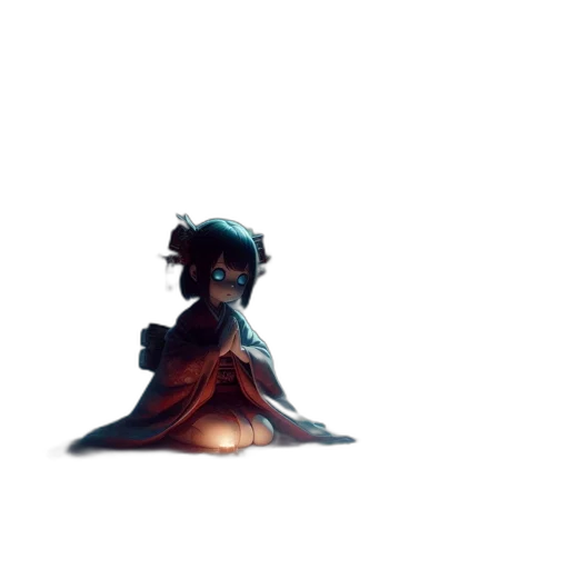 dress, creature, robot, staff transparent PNG cut-out