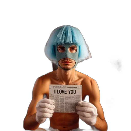 mask, robot, face, hair transparent PNG cut-out