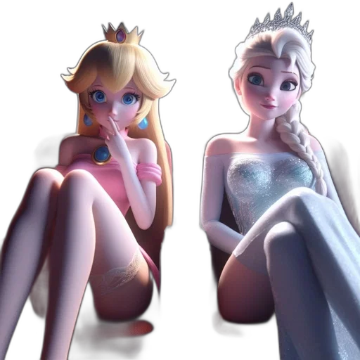 crown, dress, 3d render, concept art transparent PNG cut-out