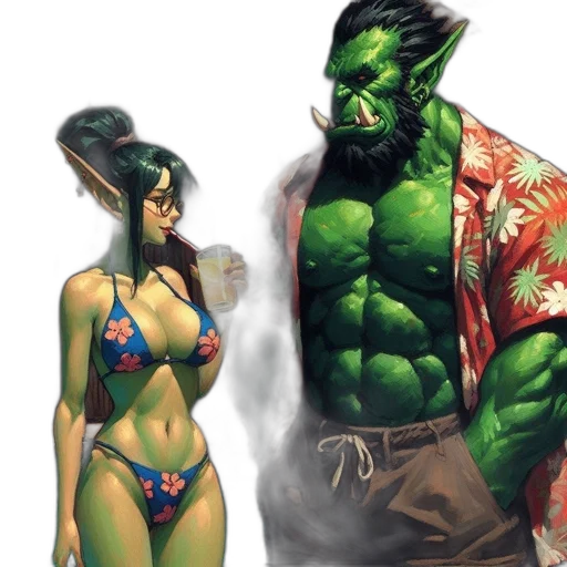 concept art, comic book art, fantasy art, pixel art transparent PNG cut-out