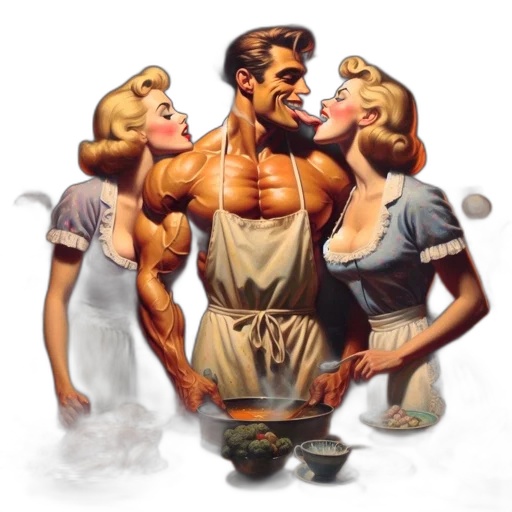 food, staff, face, concept art transparent PNG cut-out